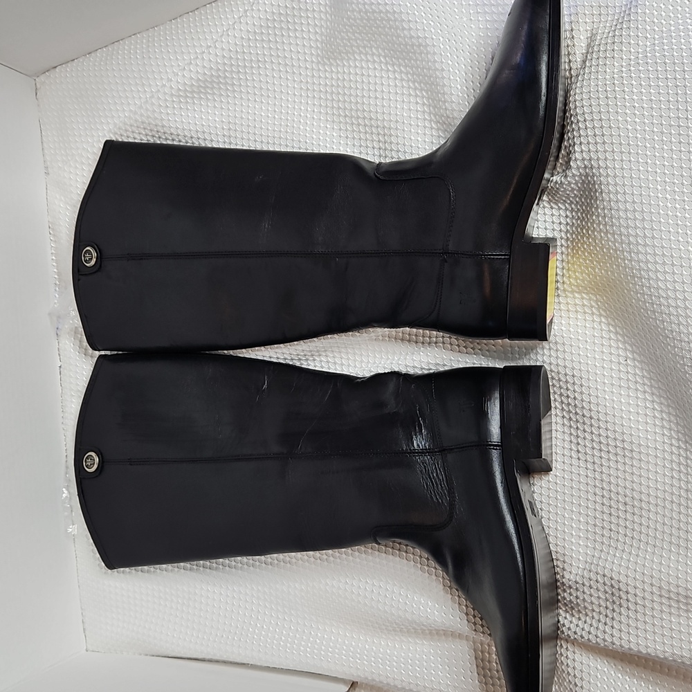 Frye Black Leather Over-the-Knee Riding Boots - Picture 6 of 8